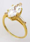 Shimmering Marquise CZ Ring in Gold, Size 7.75