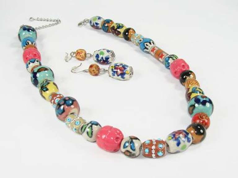 Exciting Art & Craft handpainted Ceramic Beads Set