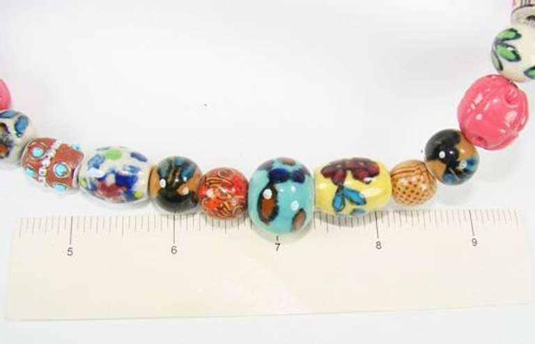 Exciting Art & Craft handpainted Ceramic Beads Set
