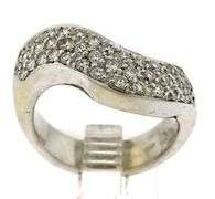 Sparkling Pave Diamond Wave Ring in 18K