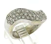 Sparkling Pave Diamond Wave Ring in 18K