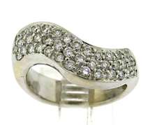 Sparkling Pave Diamond Wave Ring in 18K