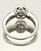 LADIES 14 KT WHITE GOLD DIAMOND RING.