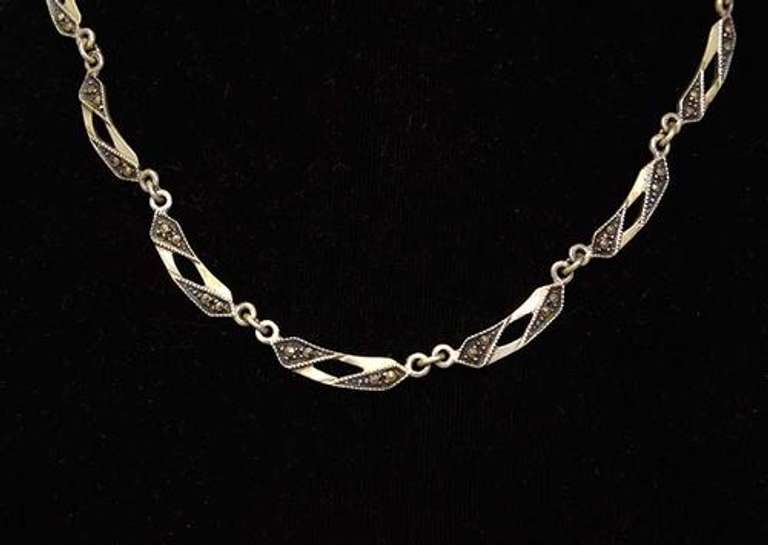 Marcasite 16.25in Sterling Necklace