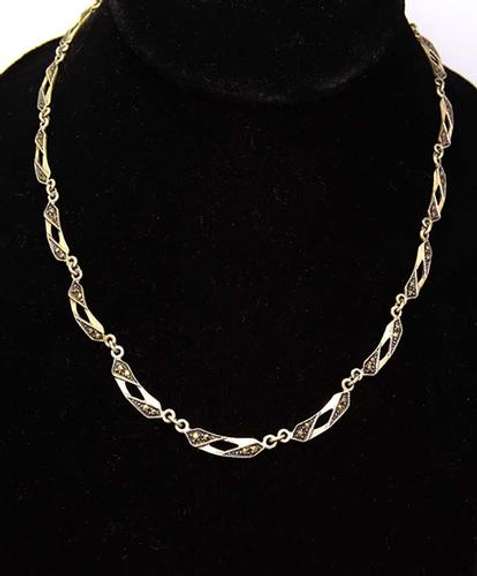 Marcasite 16.25in Sterling Necklace