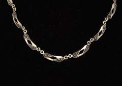 Marcasite 16.25in Sterling Necklace