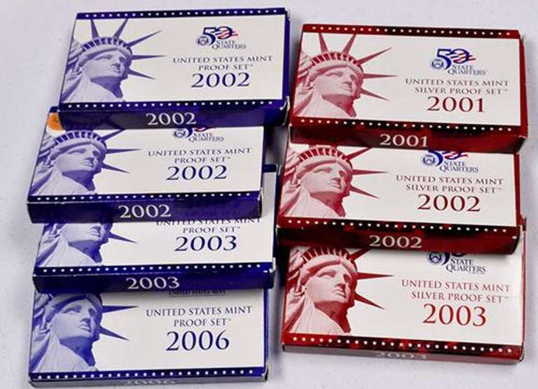 Modern Proof Set Lot, Clad and Silver