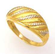 Two-Tone Gold Twist Ring, Size 6.25