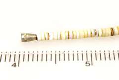 Natural Turquoise & Shell Beaded Necklace, 29in