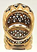 LADIES 18 KT YELLOW GOLD DIAMOND DOME RING.