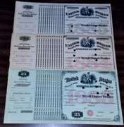 Run of 6 Diff. US Retail Liquor Licenses 1880-1885