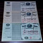 Run of 6 Diff. US Retail Liquor Licenses 1880-1885