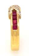 Ruby & Diamond Band in Gold, Size 6.5