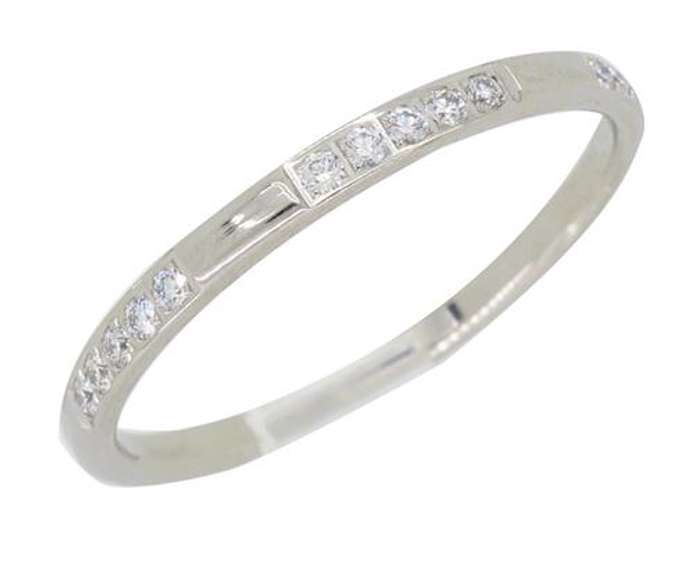 14K White Gold .15CTW Diamond Ring