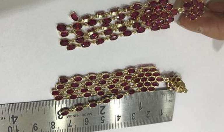 14kt Gold Ruby Earrings, 30+ CTW