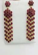 14kt Gold Ruby Earrings, 30+ CTW