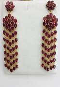 14kt Gold Ruby Earrings, 30+ CTW