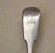 Large Georgian Sterling Silver Crested Fish Slice London 1814