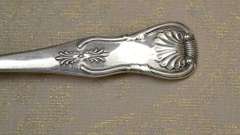 1834 Scottish Georgian Sterling Silver Kings Pattern Large Stuffing  Spoon