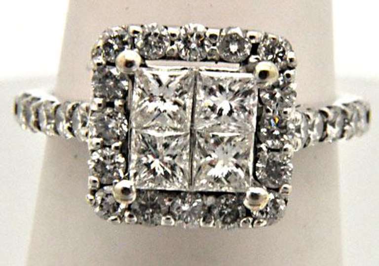 14K LADIES DIAMOND ENGAGEMENT RING, 1.50 CARAT.