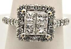 14K LADIES DIAMOND ENGAGEMENT RING, 1.50 CARAT.