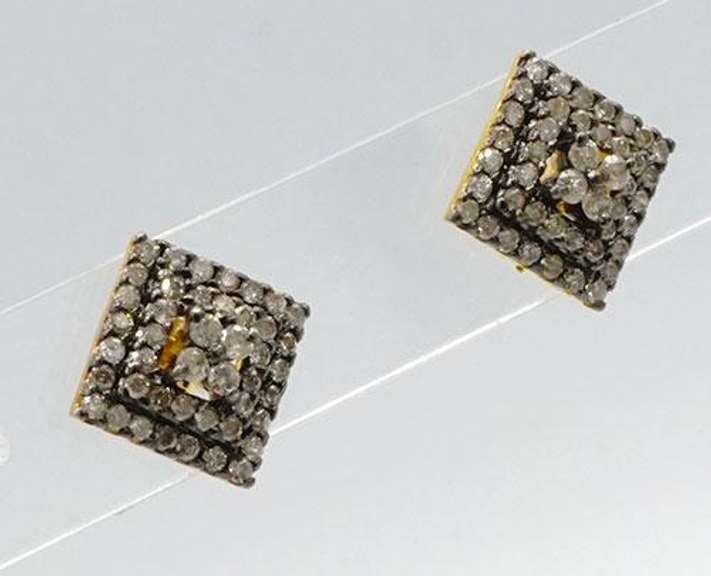 Sterling Silver Diamond Earrings