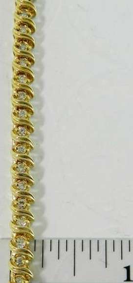 Popular S-Link 14K Diamond Bracelet