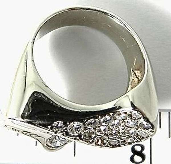 Artistic 14K White Gold Diamond Ring