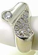 Artistic 14K White Gold Diamond Ring