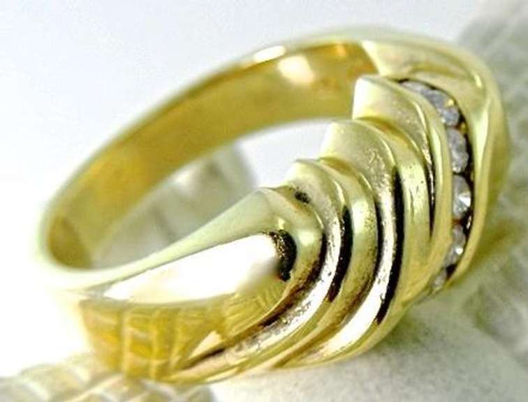 Classic Gents 14K Gold & Diamond Ring