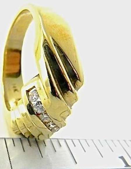 Classic Gents 14K Gold & Diamond Ring