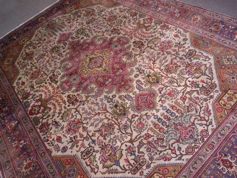Beautiful Semi Antique Geometric Persian Tabriz 8.5x11.4