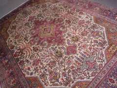 Beautiful Semi Antique Geometric Persian Tabriz 8.5x11.4