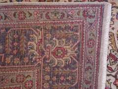 Beautiful Semi Antique Geometric Persian Tabriz 8.5x11.4