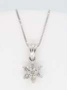 14k White Gold .25CTW Diamond Necklace
