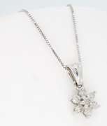 14k White Gold .25CTW Diamond Necklace