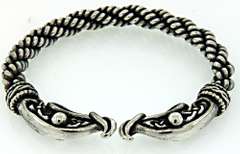 Heavy Sterling Dragon Choker and 3 Cuff Bracelets