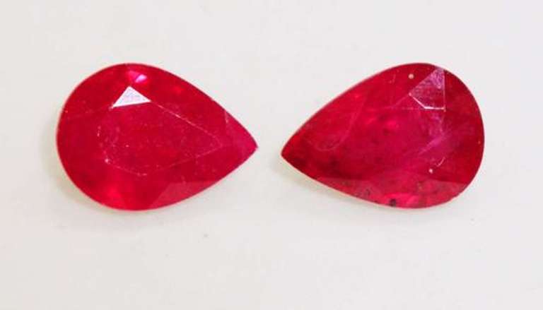 Luscious Natural Ruby Pair - 1.90 cts.