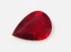 Glowing Natural Ruby Pear - 0.72 ct.