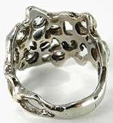 Unique 14K Free Form Diamond Ring