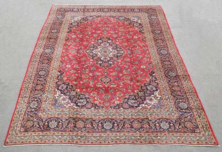 Fascinating Semi Antique Persian Kashan 12.8x9.5
