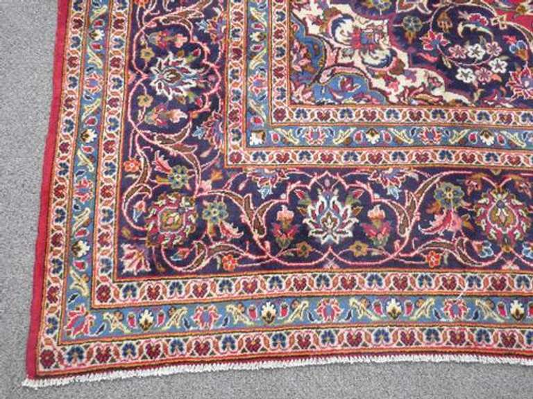 Fascinating Semi Antique Persian Kashan 12.8x9.5