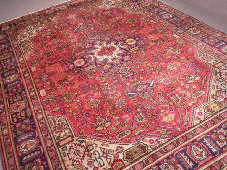 Semi Antique Heriz Design Persian Tabriz 11.0x8.2
