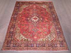 Semi Antique Heriz Design Persian Tabriz 11.0x8.2