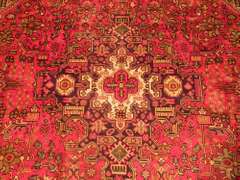 Semi Antique Heriz Design Persian Tabriz 11.0x8.2