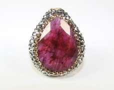 Glamorous Large Gem Appealing Design 925 Silver Ring