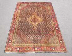 Semi Antique Persian Tabriz Mahi (Fish) Design 10.8x7