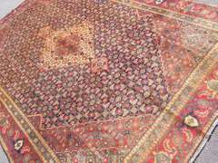 Semi Antique Persian Tabriz Mahi (Fish) Design 10.8x7