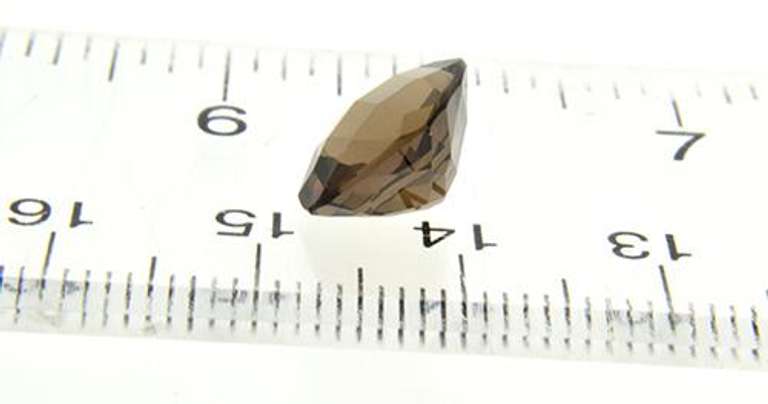 10x10mm Checkerboard Cushion Cut Smoky Quartz