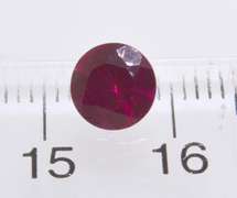 Round Lab Created Ruby, approx 1.34 CT